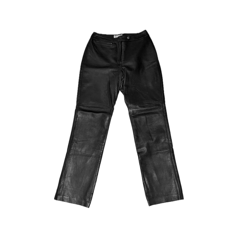 Hugo Buscati Collection Black Genuine Leather Pants, size 6